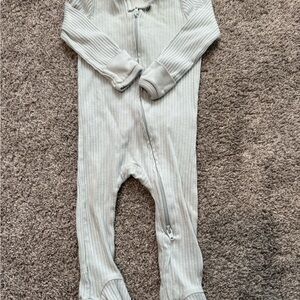 Cloud Island Ribbed Blue Kids Footie